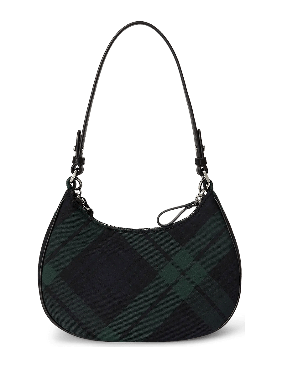 Lauren Ralph Lauren - Plaid Medium Marcy Zip Shoulder Bag - black watch tarta - 1
