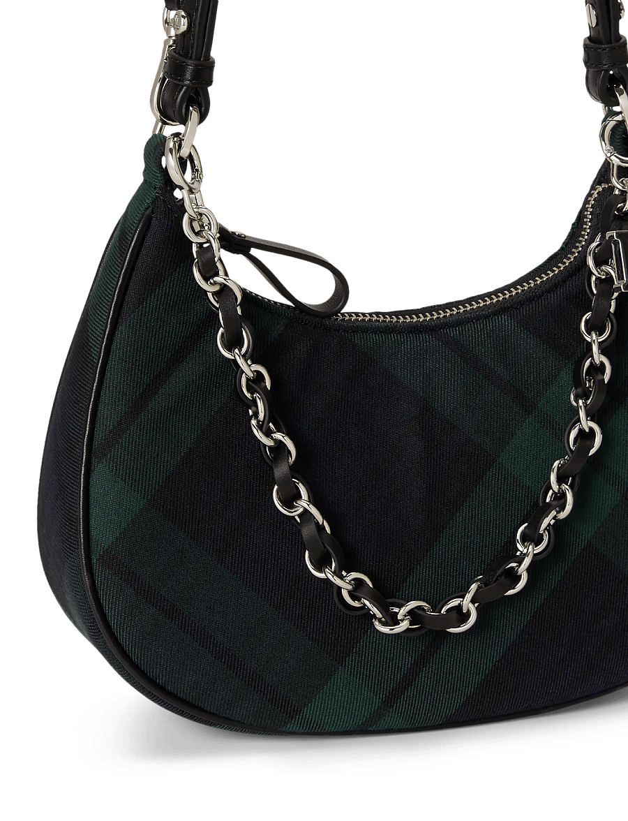 Lauren Ralph Lauren - Plaid Medium Marcy Zip Shoulder Bag - black watch tarta - 5