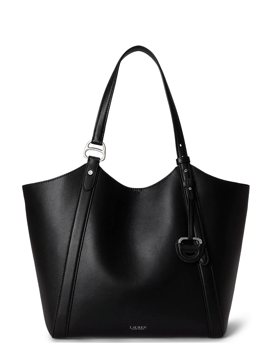 Lauren Ralph Lauren - Nappa Leather Large Tasha Tote Bag - tote bags - black - 0