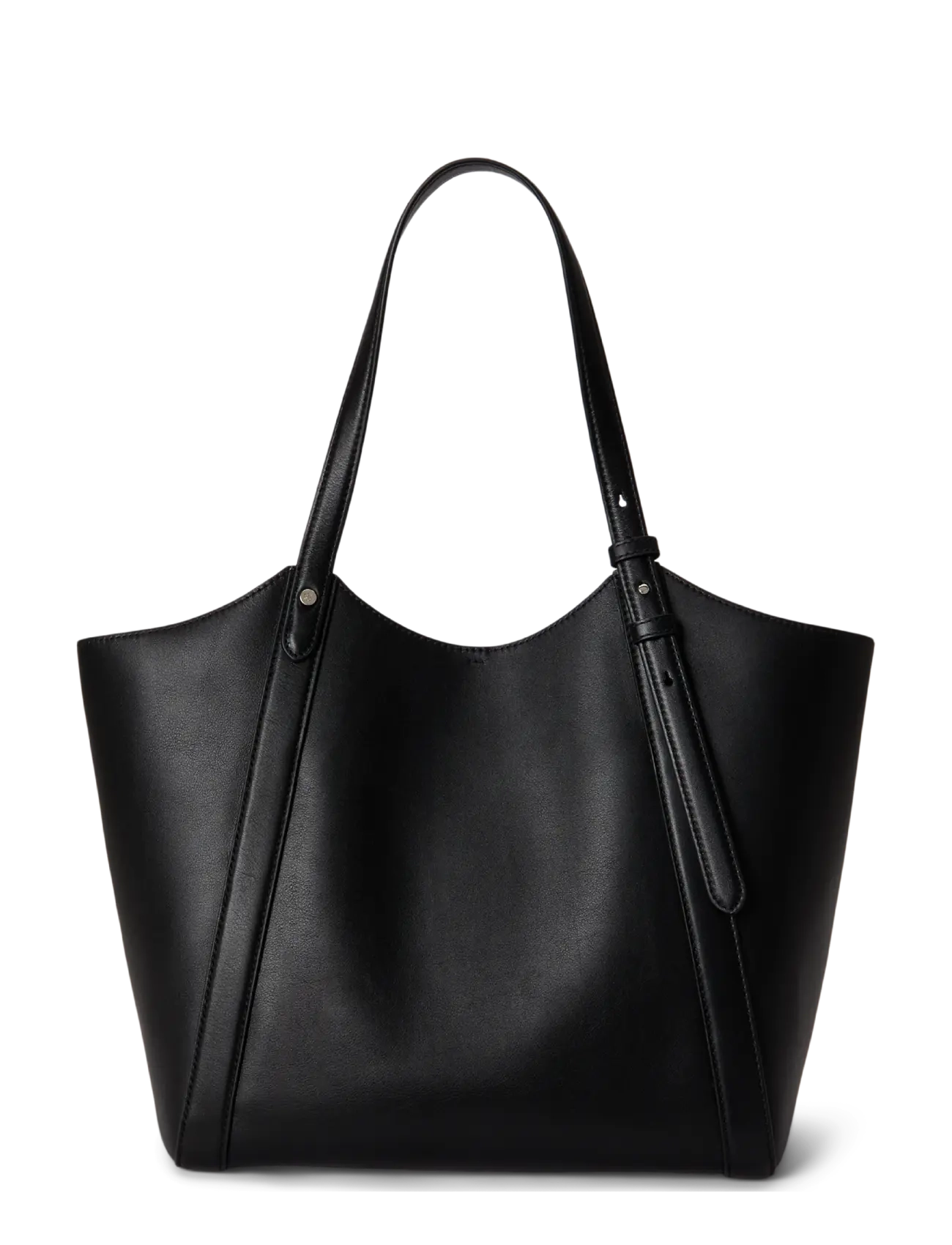 Lauren Ralph Lauren - Nappa Leather Large Tasha Tote Bag - tote bags - black - 1