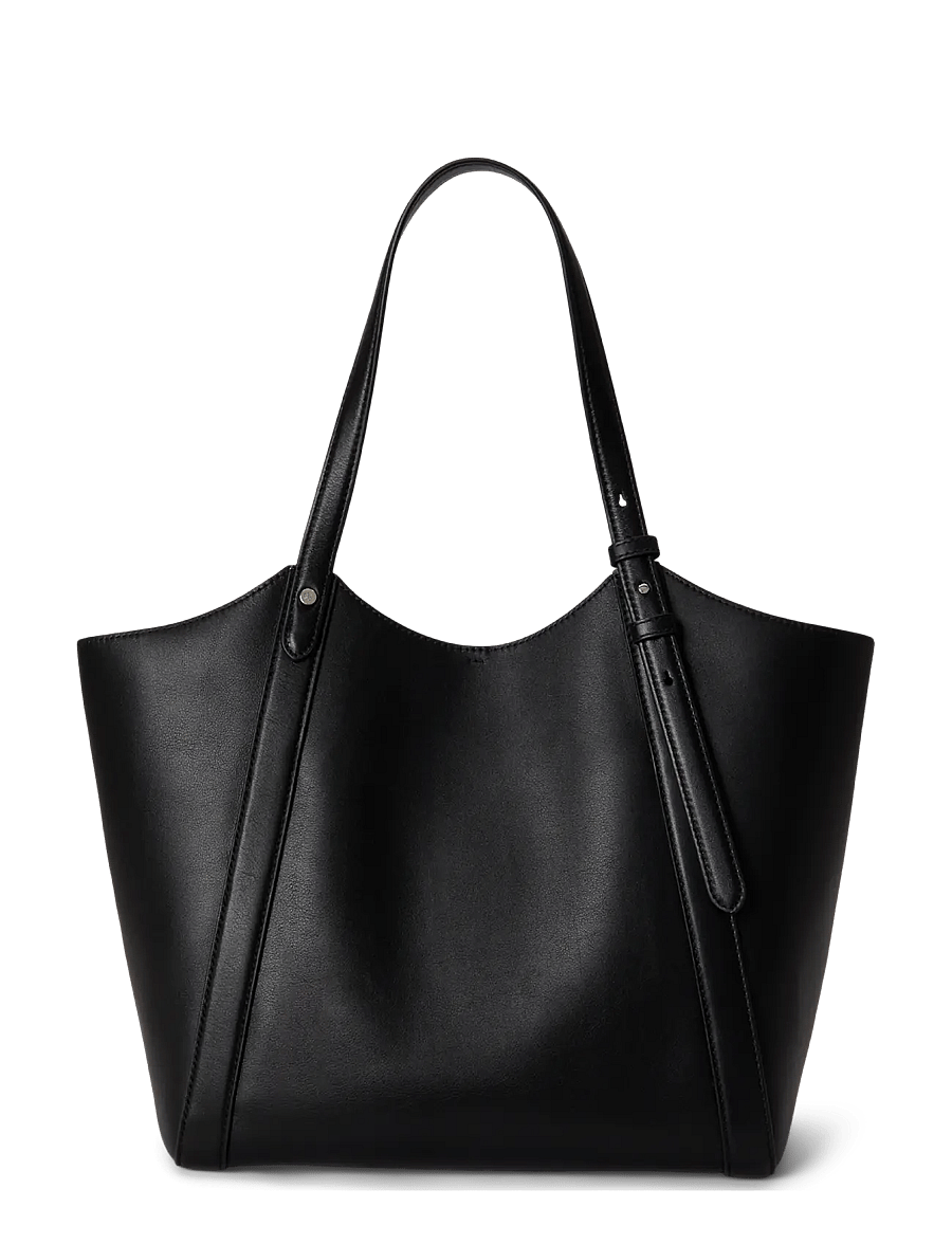 Lauren Ralph Lauren - Nappa Leather Large Tasha Tote Bag - tote bags - black - 1