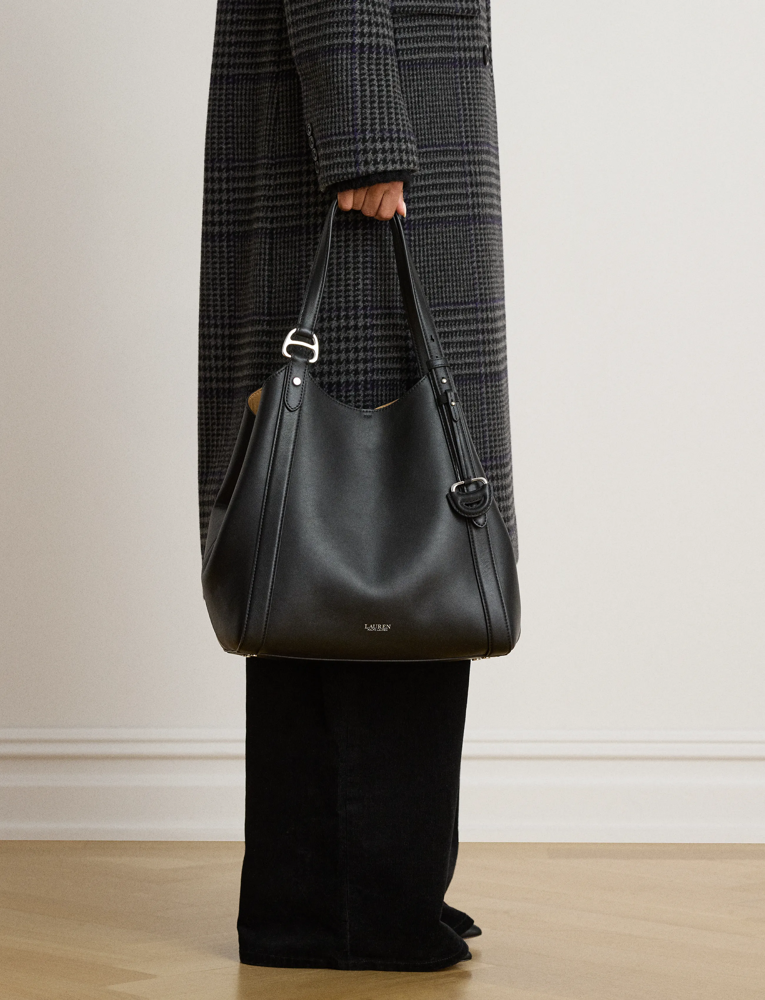 Lauren Ralph Lauren - Nappa Leather Large Tasha Tote Bag - tote bags - black - 4