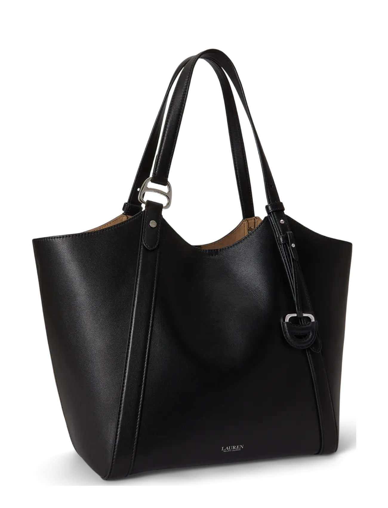 Lauren Ralph Lauren - Nappa Leather Large Tasha Tote Bag - tote bags - black - 2