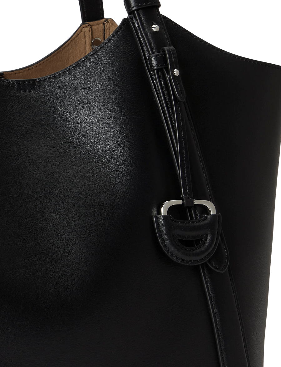 Lauren Ralph Lauren - Nappa Leather Large Tasha Tote Bag - tote bags - black - 5