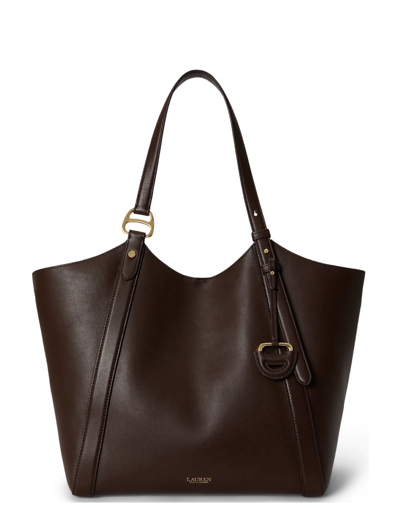 Lauren Ralph Nappa Leather Large Tasha Tote Bag, One Size, Bags, Braun - Totes, Frauen