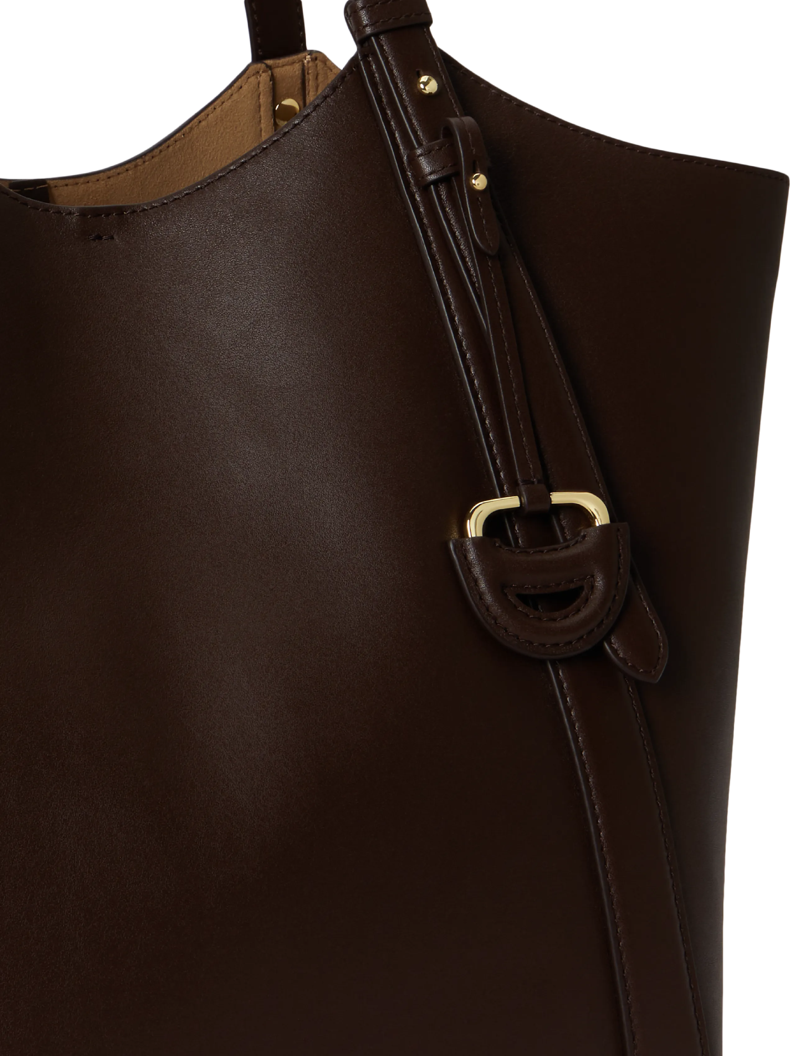 Lauren Ralph Lauren - Nappa Leather Large Tasha Tote Bag - tote bags - chestnut brown - 5