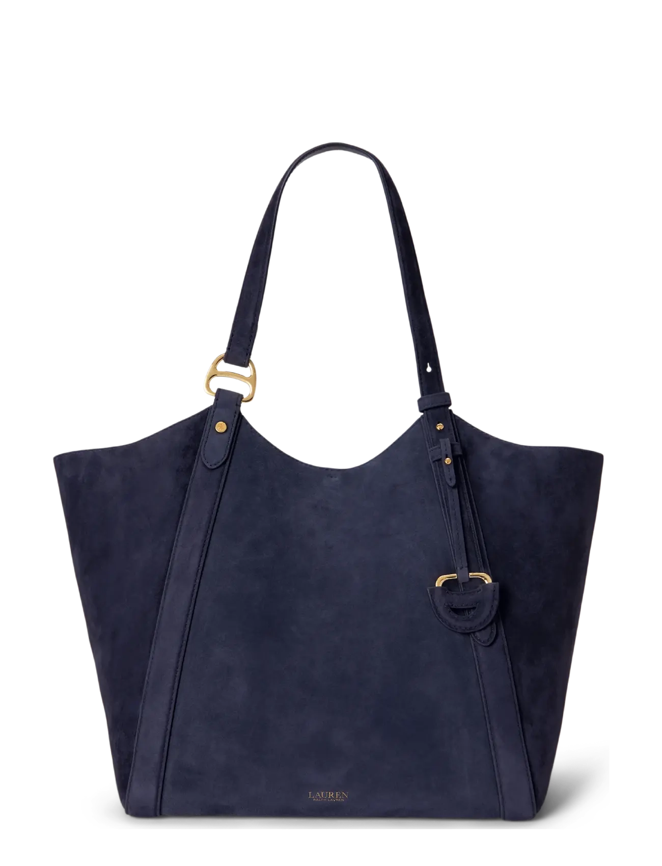 Lauren Ralph Lauren Sheep-Suede Large Tasha Tote Bag - Bags - LAUREN NAVY / navy