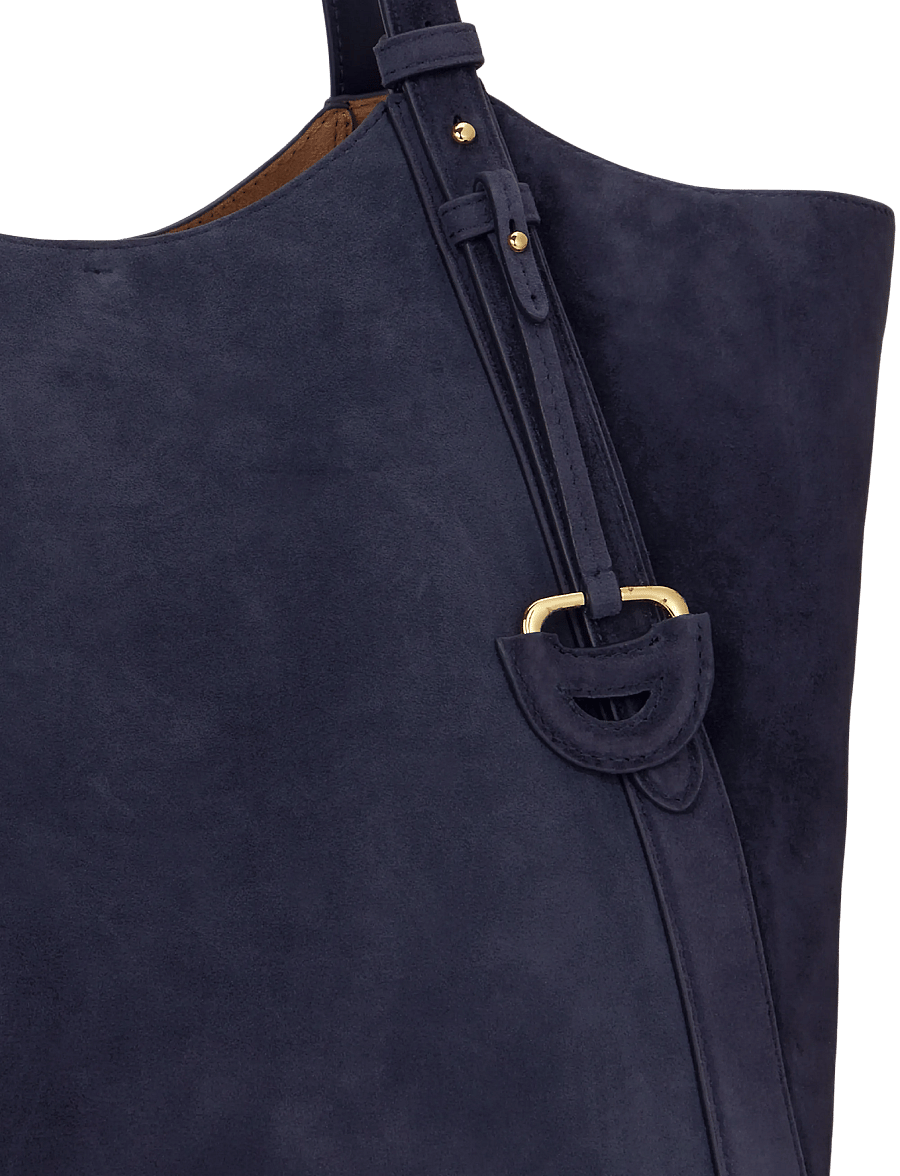 Lauren Ralph Lauren - Sheep-Suede Large Tasha Tote Bag - tote bags - lauren navy - 5