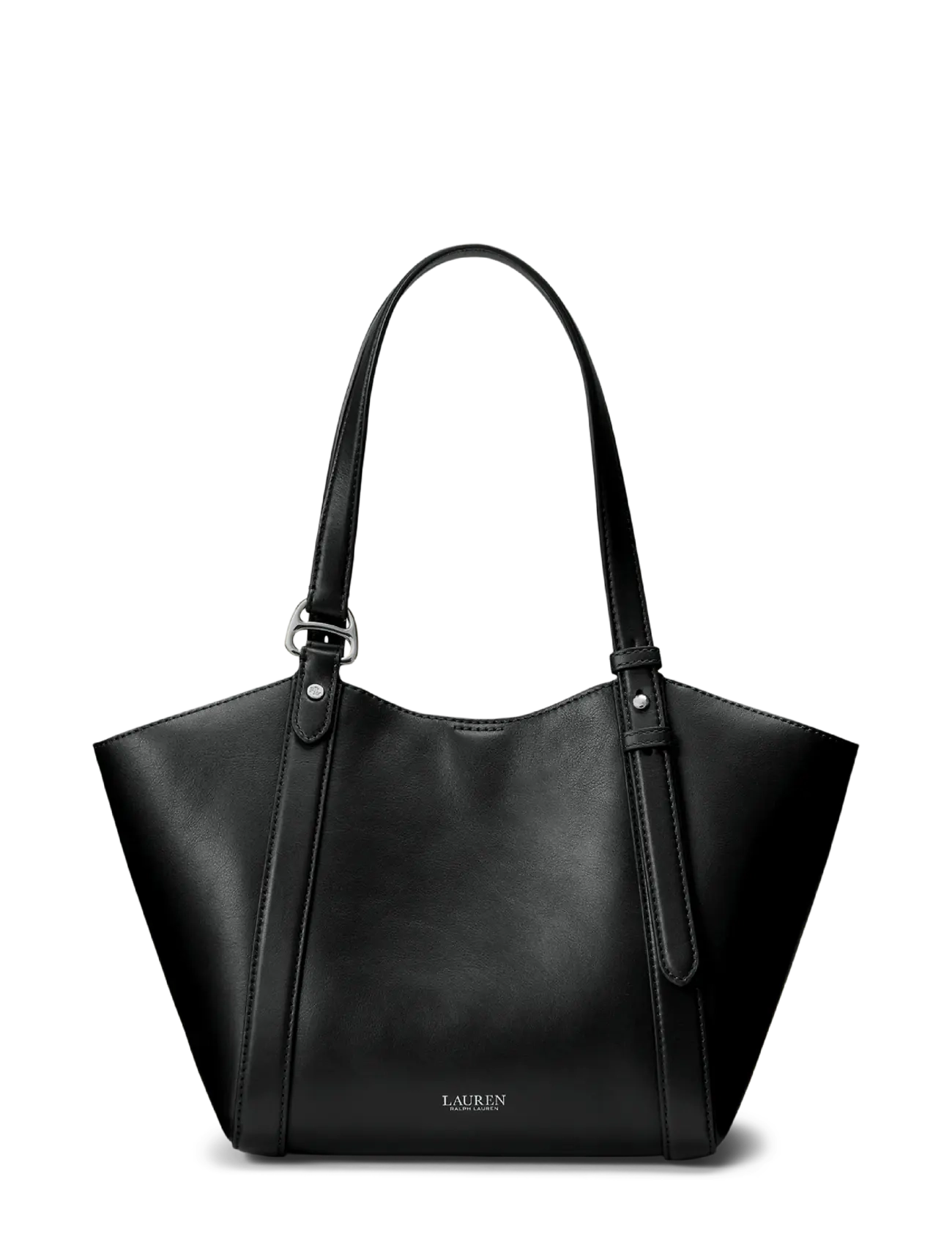 Lauren Ralph Nappa Leather Small Tasha Tote Bag, One Size, Bags, Schwarz - Totes, Frauen