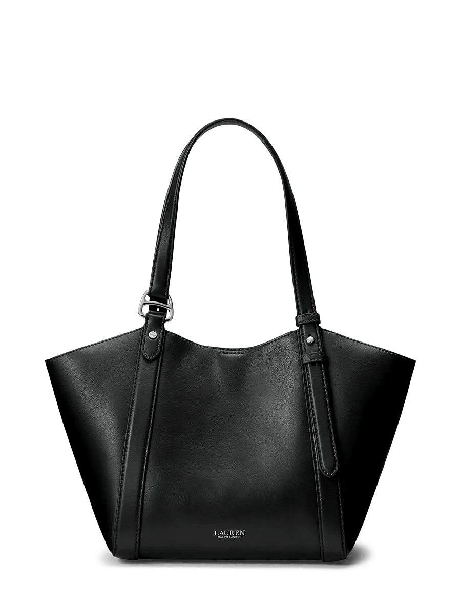 Lauren Ralph Lauren - Nappa Leather Small Tasha Tote Bag - tote bags - black - 0