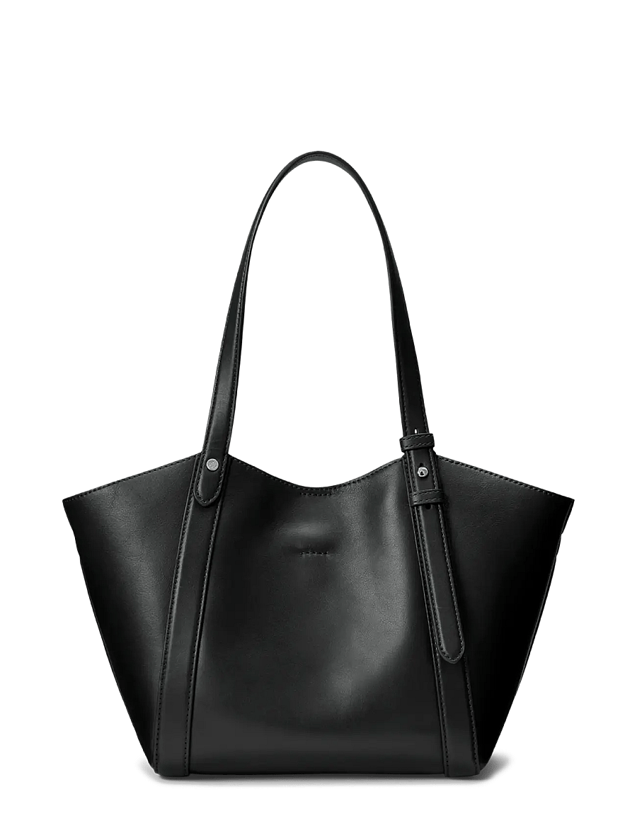 Lauren Ralph Lauren - Nappa Leather Small Tasha Tote Bag - tote bags - black - 1