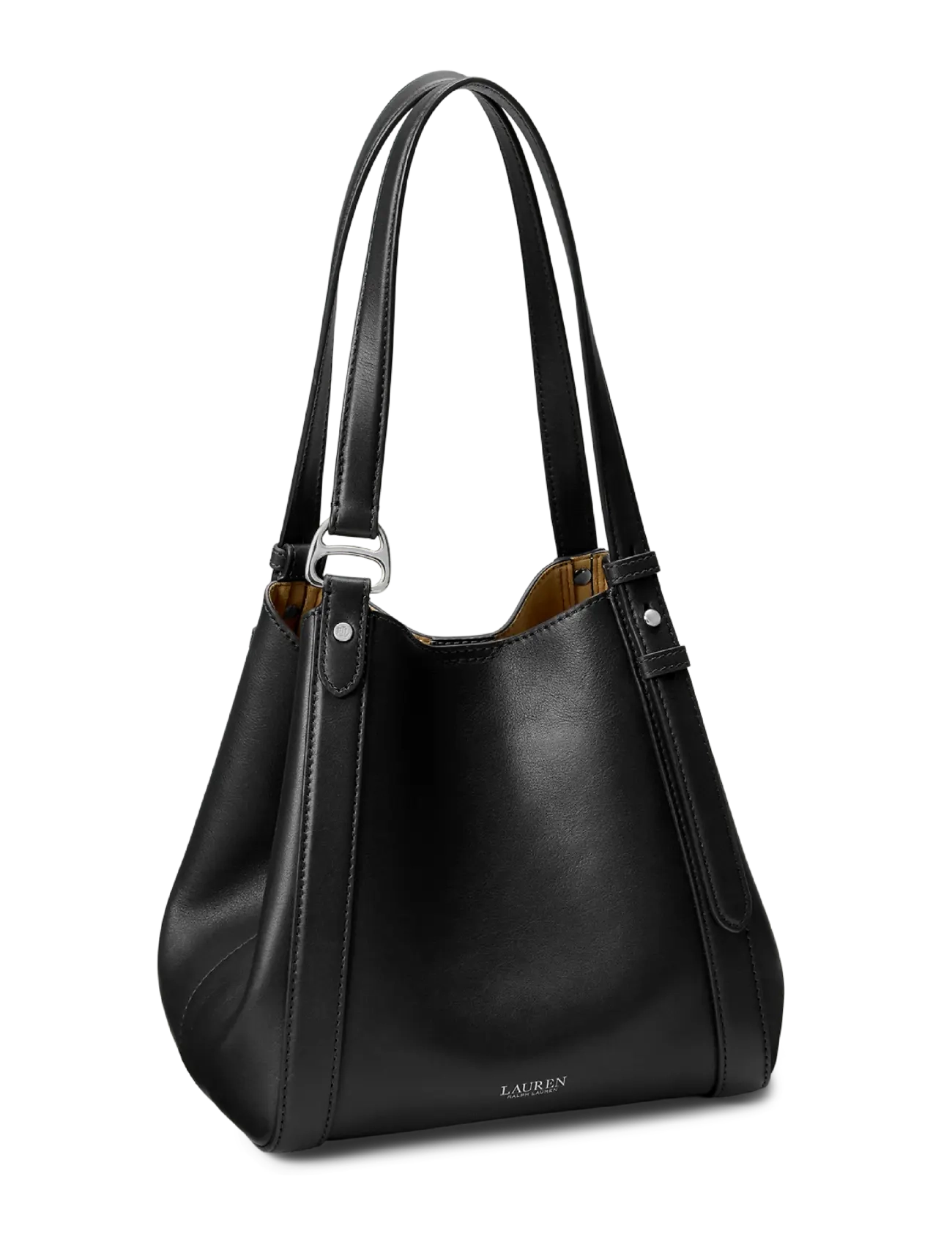 Lauren Ralph Lauren - Nappa Leather Small Tasha Tote Bag - black - 2