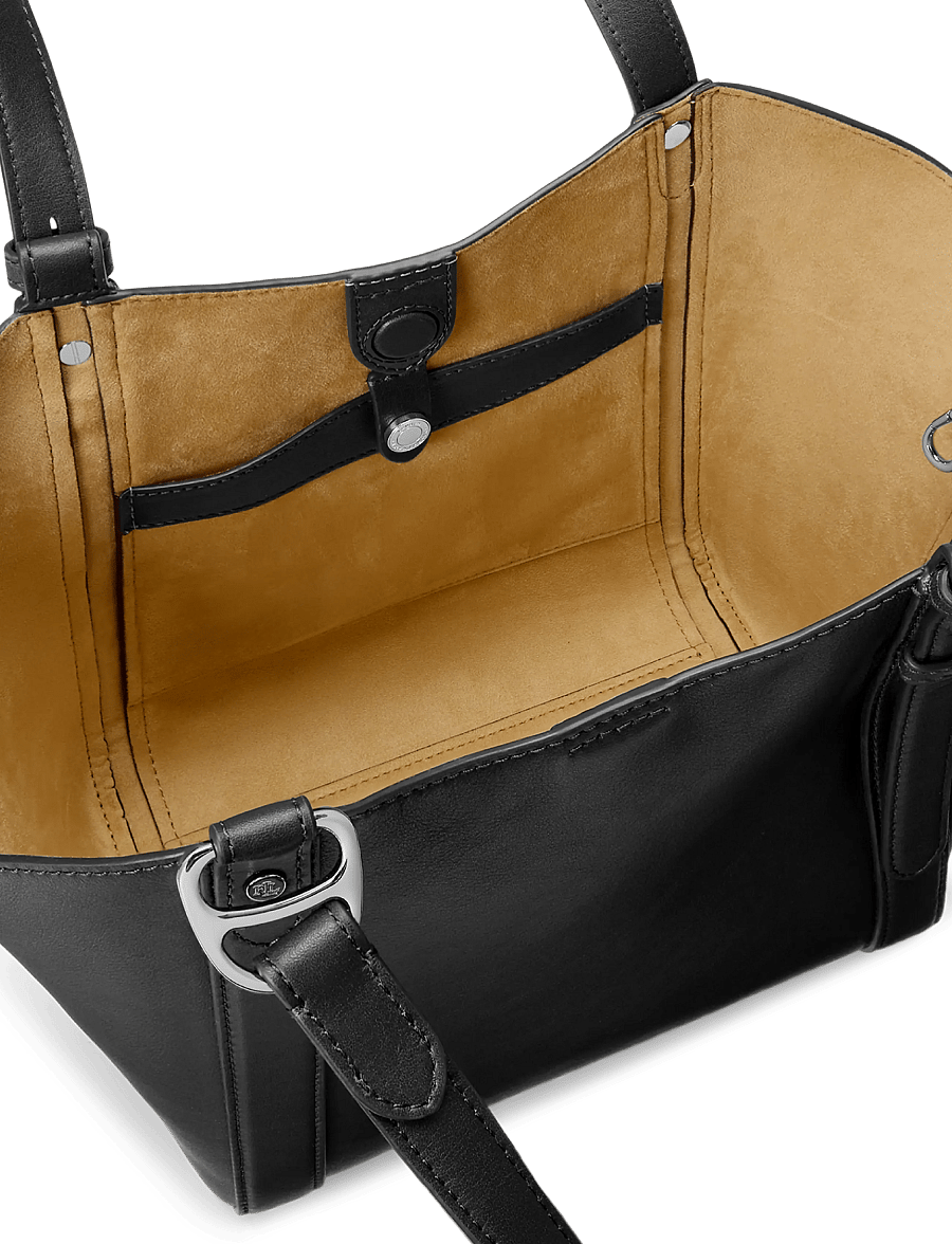 Lauren Ralph Lauren - Nappa Leather Small Tasha Tote Bag - tote bags - black - 4