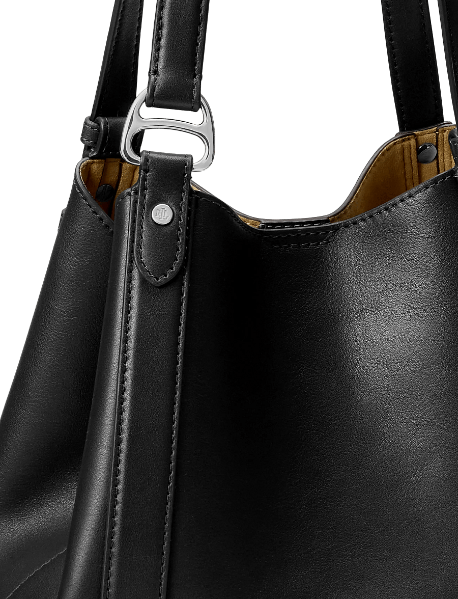 Lauren Ralph Lauren - Nappa Leather Small Tasha Tote Bag - tote bags - black - 5