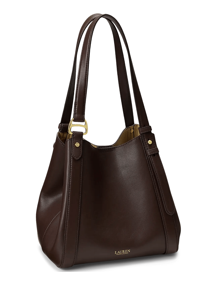 Lauren Ralph Lauren - Nappa Leather Small Tasha Tote Bag - totes - chestnut brown - 2