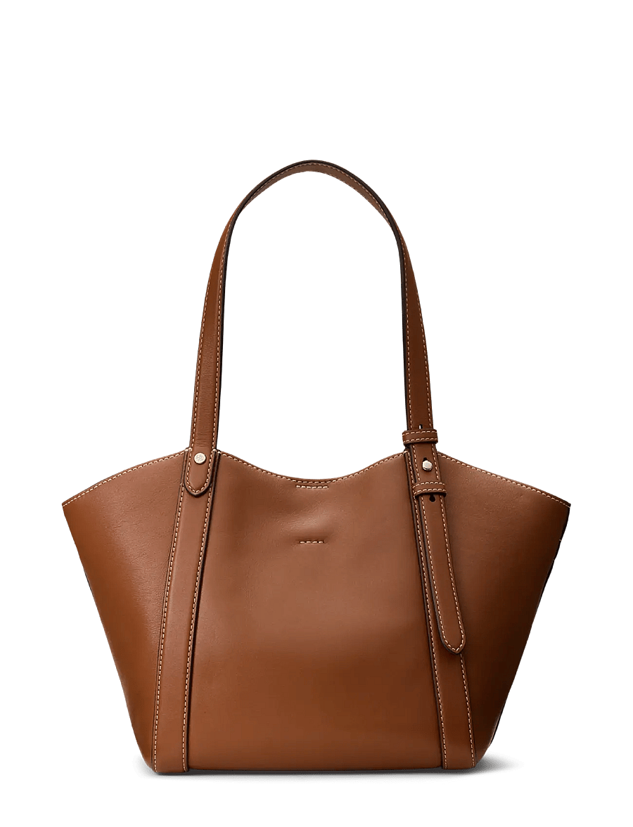 Lauren Ralph Lauren - Nappa Leather Small Tasha Tote Bag - totes - lauren tan - 1