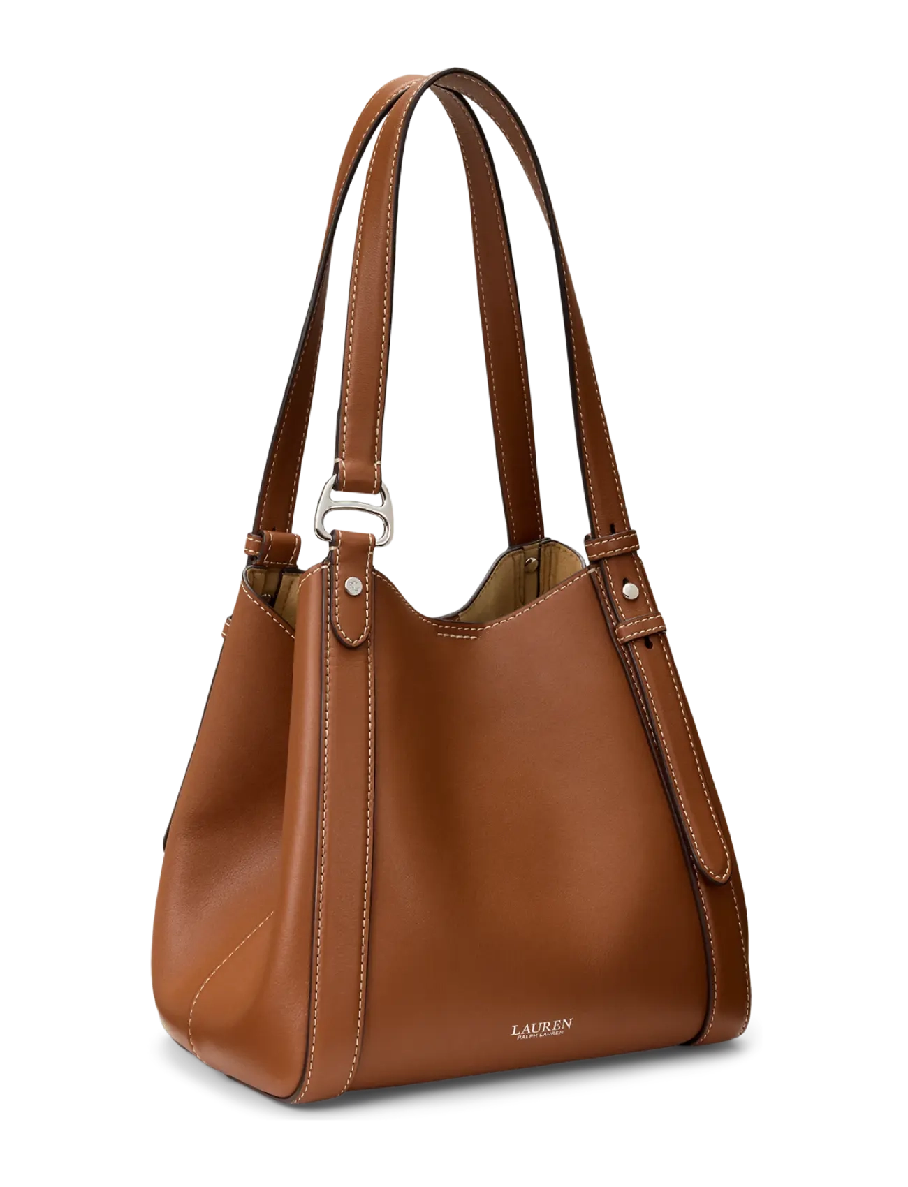 Lauren Ralph Lauren - Nappa Leather Small Tasha Tote Bag - totes - lauren tan - 2