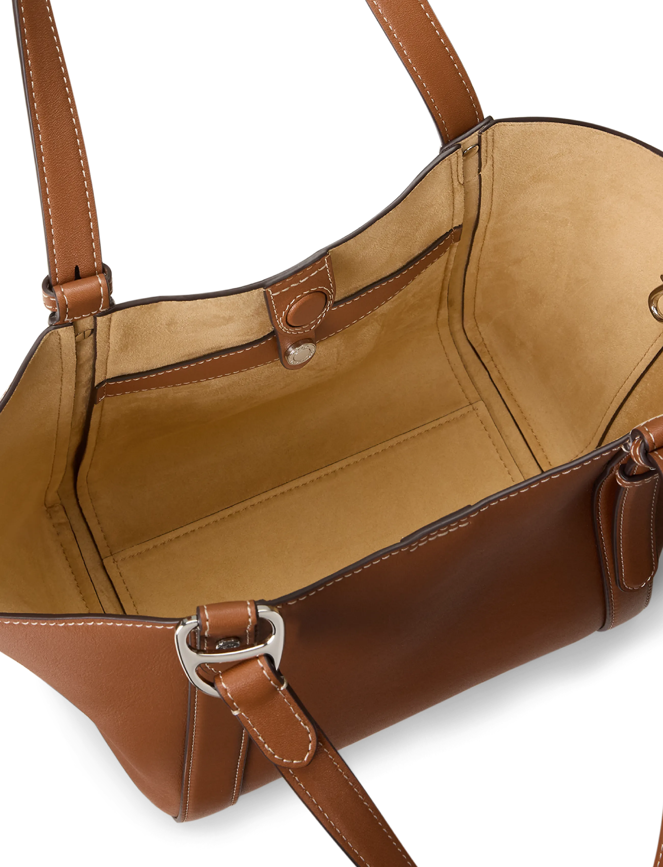 Lauren Ralph Lauren - Nappa Leather Small Tasha Tote Bag - totes - lauren tan - 5
