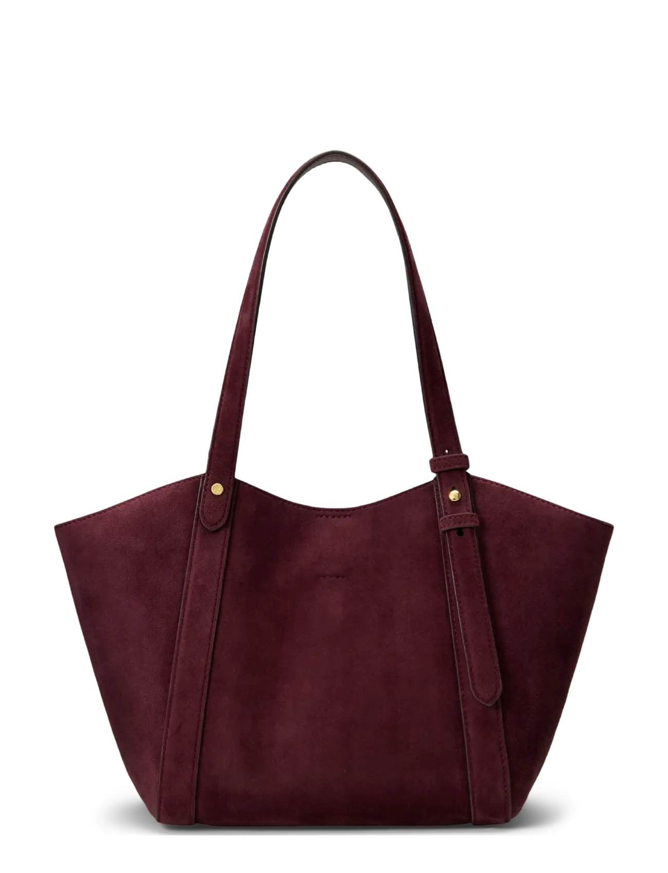 Lauren Ralph Lauren - Sheep-Suede Small Tasha Tote Bag - dark garnet - 1