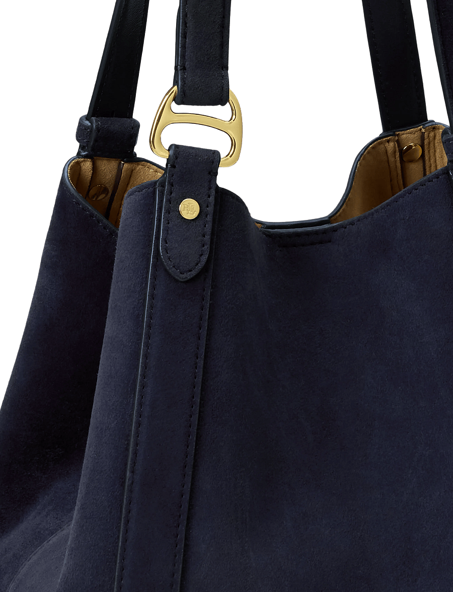 Lauren Ralph Lauren - Sheep-Suede Small Tasha Tote Bag - lauren navy - 4