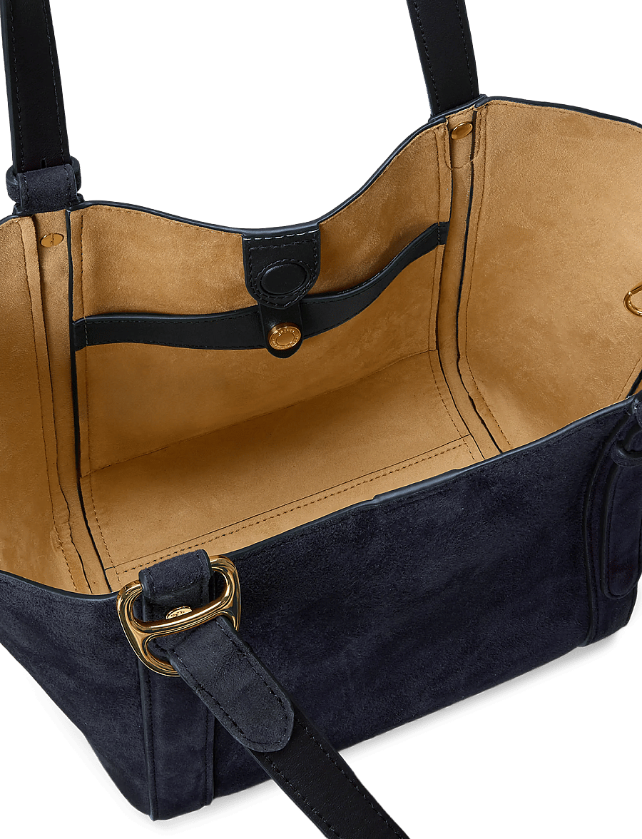 Lauren Ralph Lauren - Sheep-Suede Small Tasha Tote Bag - lauren navy - 5