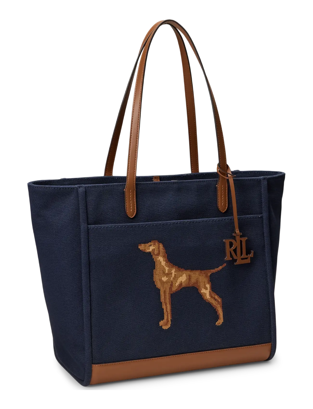 Lauren Ralph Lauren - Dog-Embroidered Large Cameryn Tote Bag - lauren navy/laure - 2