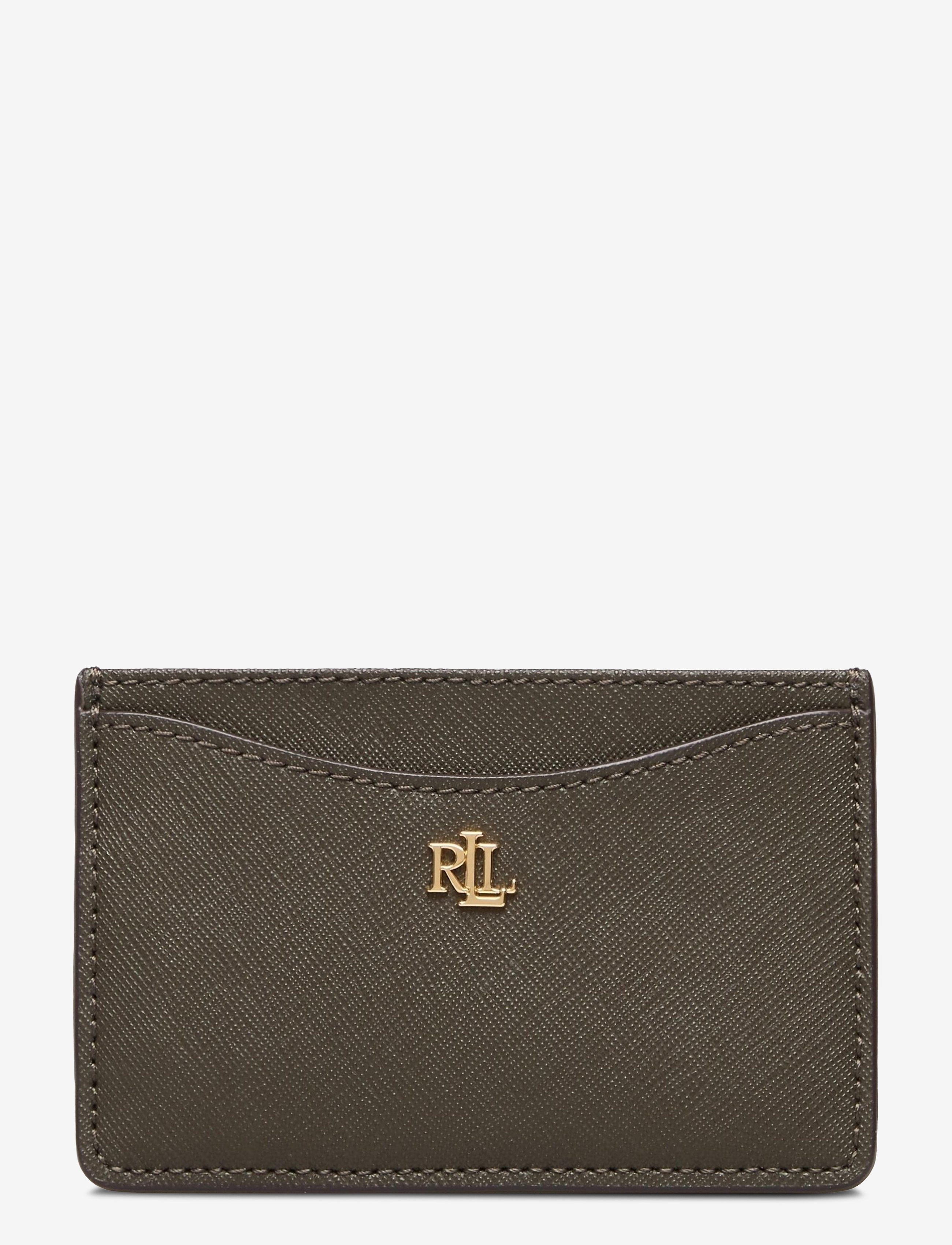 Lauren Ralph Lauren - CROSSHATCH LEATHER-SLIM CARD CS-CCS - deep olive - 0
