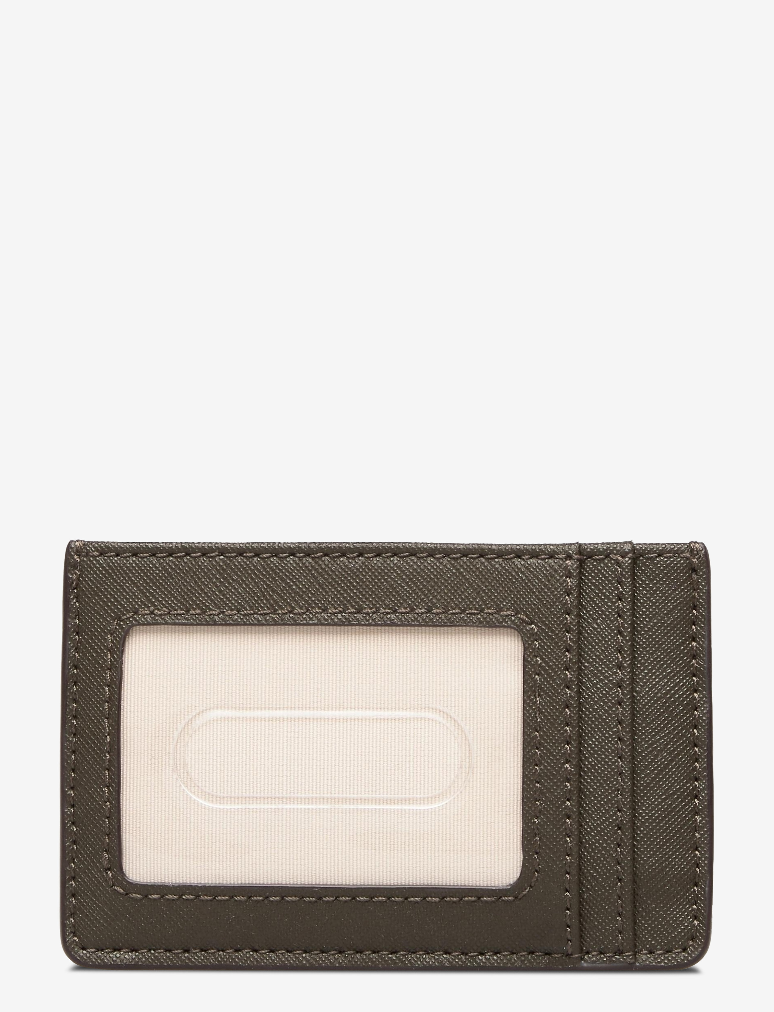 Lauren Ralph Lauren - CROSSHATCH LEATHER-SLIM CARD CS-CCS - deep olive - 1