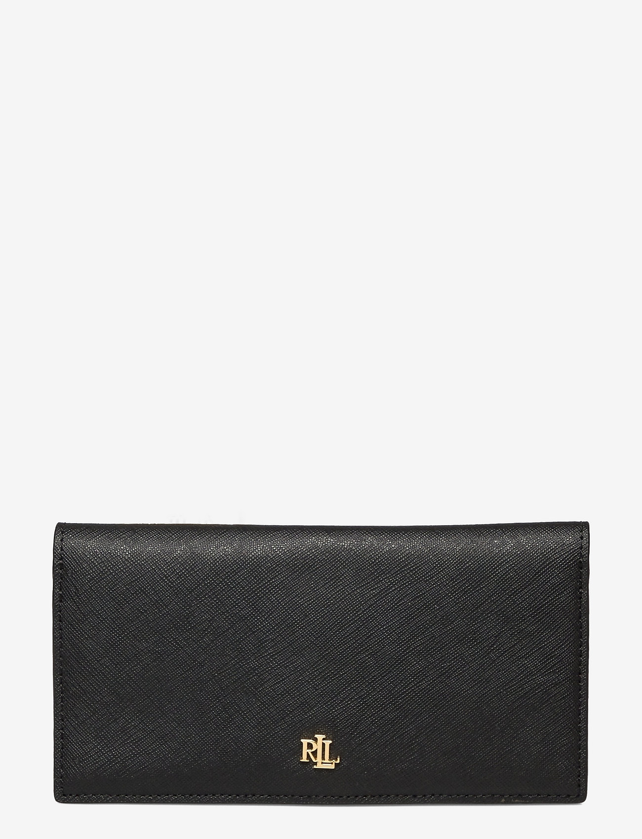Lauren Ralph Lauren - Crosshatch Leather Slim Wallet - portemonnaies - black - 0