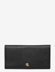 Lauren Ralph Lauren - Saffiano Slim Leather Wallet - piniginės - black - 0
