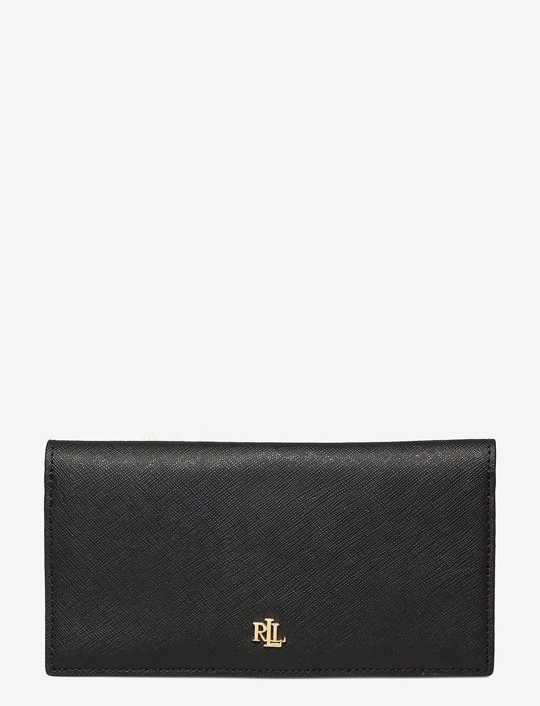 Lauren Ralph Lauren - Crosshatch Leather Slim Wallet - portemonnaies - black - 0