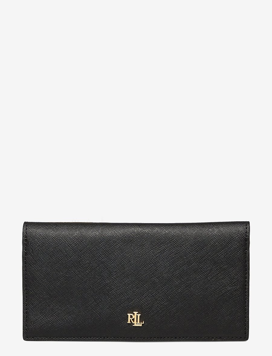 Lauren Ralph Lauren - CROSSHATCH LEATHER-SLIM WALLET-WLT- - portemonnaies - black - 0