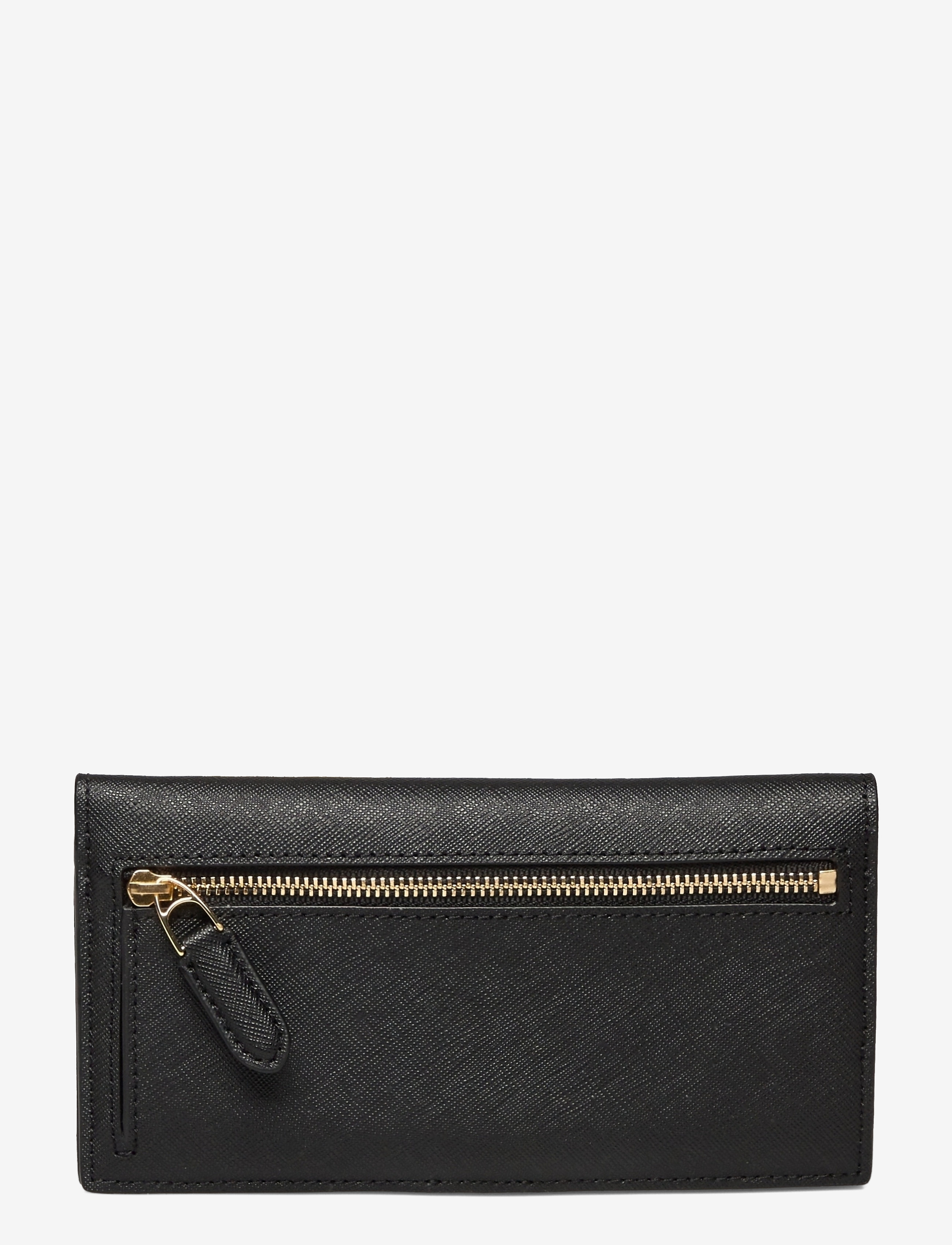 Lauren Ralph Lauren - CROSSHATCH LEATHER-SLIM WALLET-WLT- - portemonnaies - black - 1