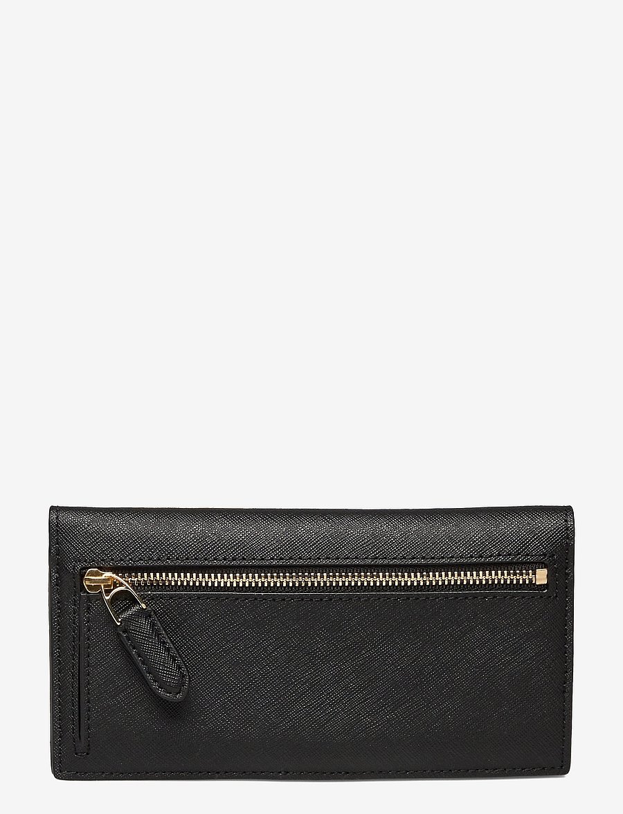 Lauren Ralph Lauren - CROSSHATCH LEATHER-SLIM WALLET-WLT- - portemonnaies - black - 1