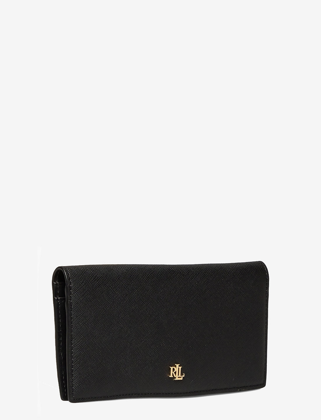 Lauren Ralph Lauren - Crosshatch Leather Slim Wallet - portemonnaies - black - 2