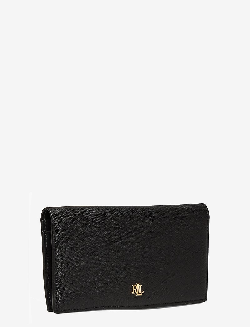 Lauren Ralph Lauren - Crosshatch Leather Slim Wallet - portemonnaies - black - 2