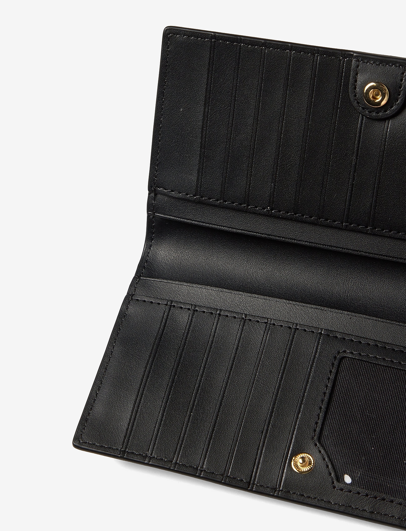 Lauren Ralph Lauren - Crosshatch Leather Slim Wallet - portemonnaies - black - 3