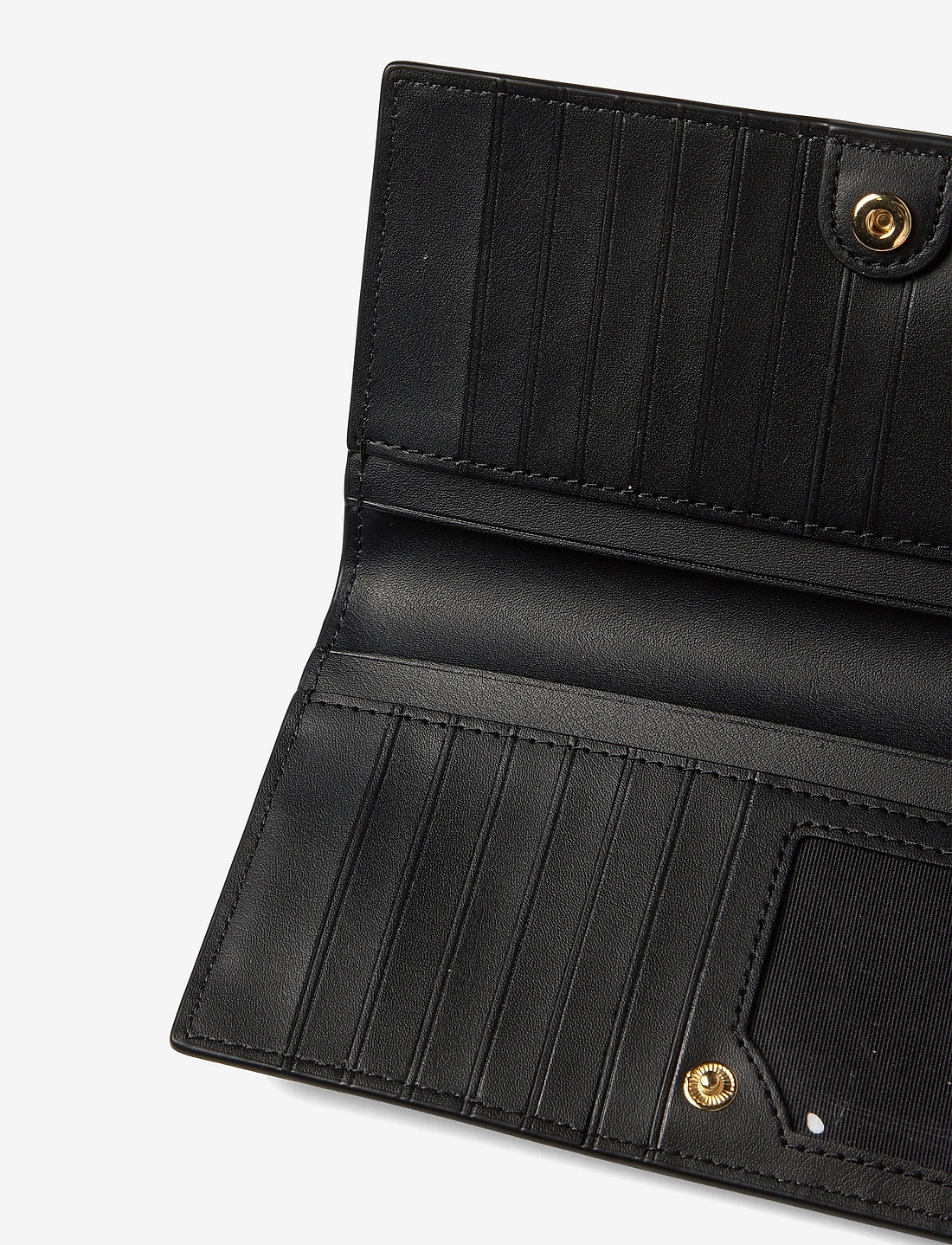 Lauren Ralph Lauren - Crosshatch Leather Slim Wallet - portemonnaies - black - 3