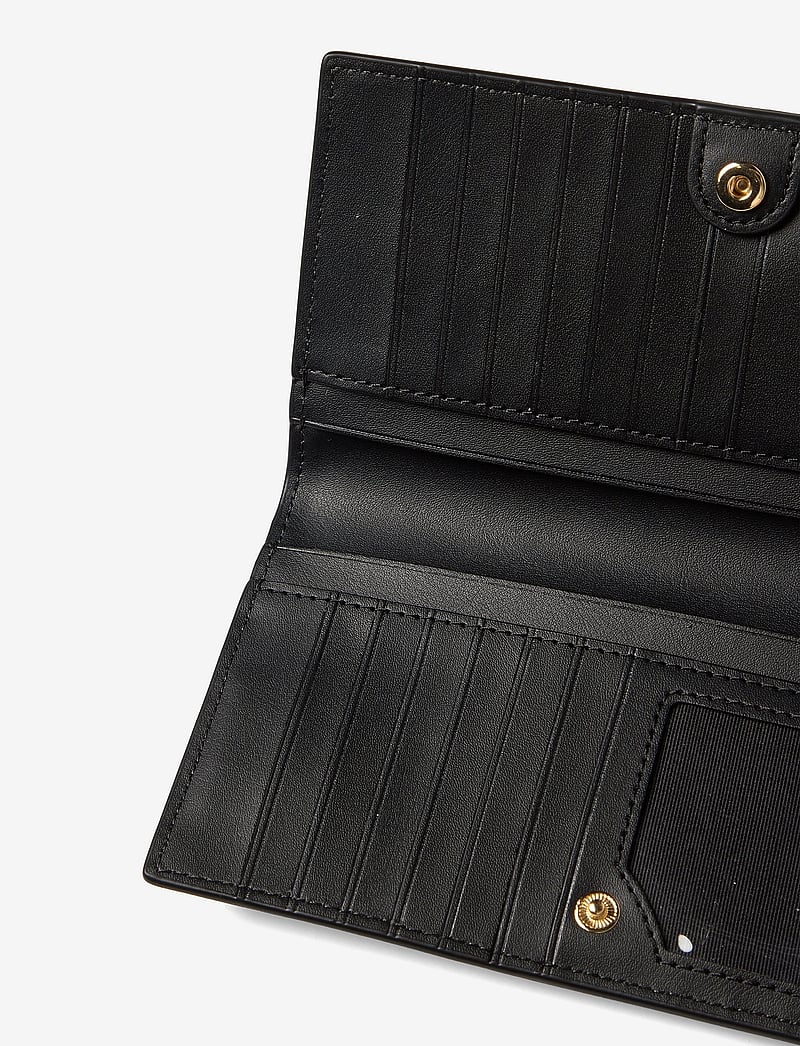 Lauren Ralph Lauren - Crosshatch Leather Slim Wallet - portemonnaies - black - 3