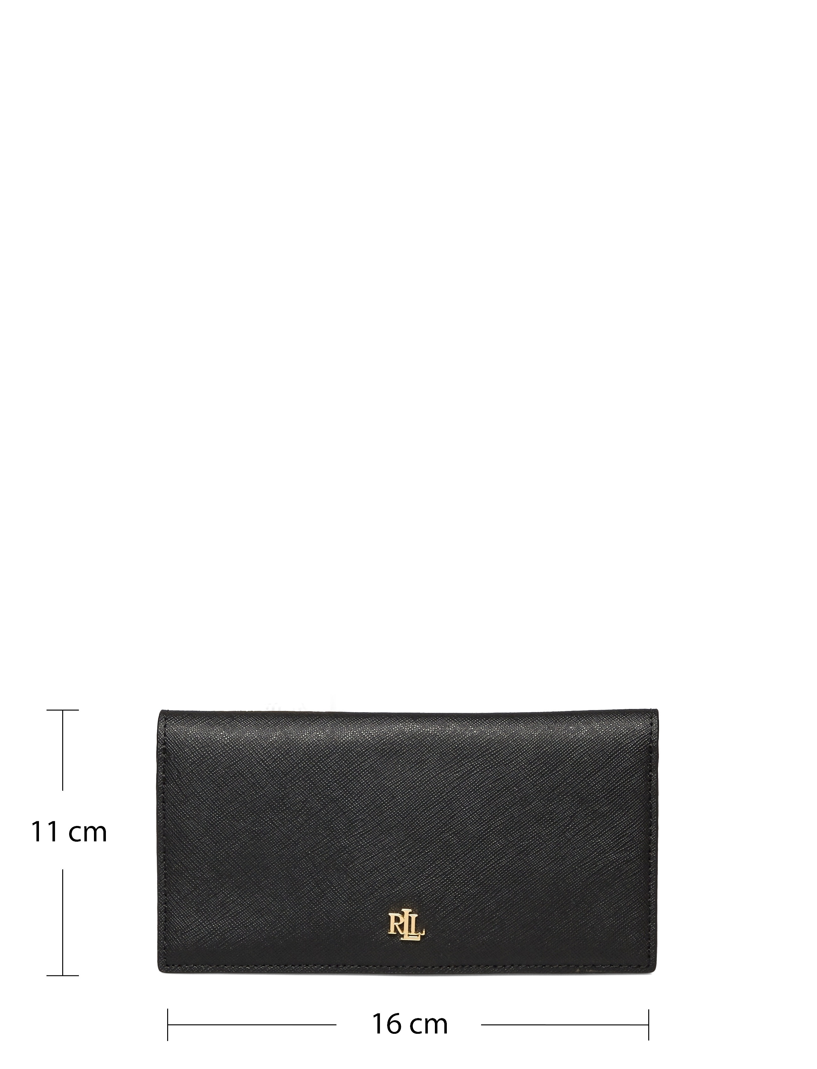 Lauren Ralph Lauren - CROSSHATCH LEATHER-SLIM WALLET-WLT- - sügisene kokkuhoid - black - 4