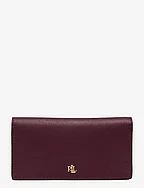 Saffiano Slim Leather Wallet - GARNET