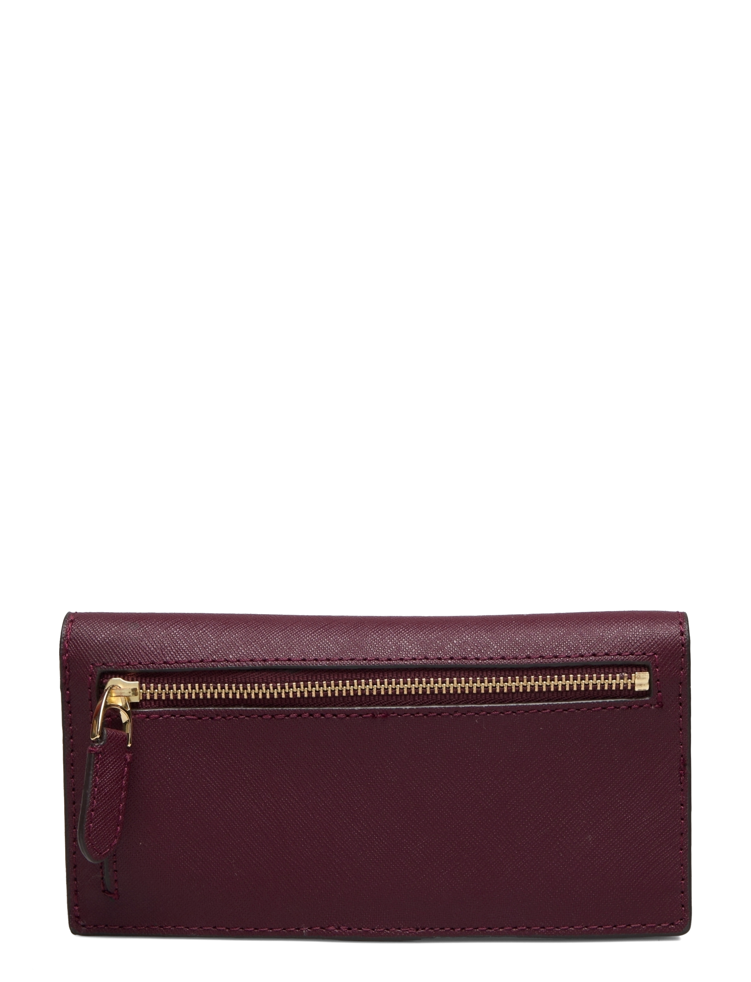 Lauren Ralph Lauren - Crosshatch Leather Slim Wallet - garnet - 1