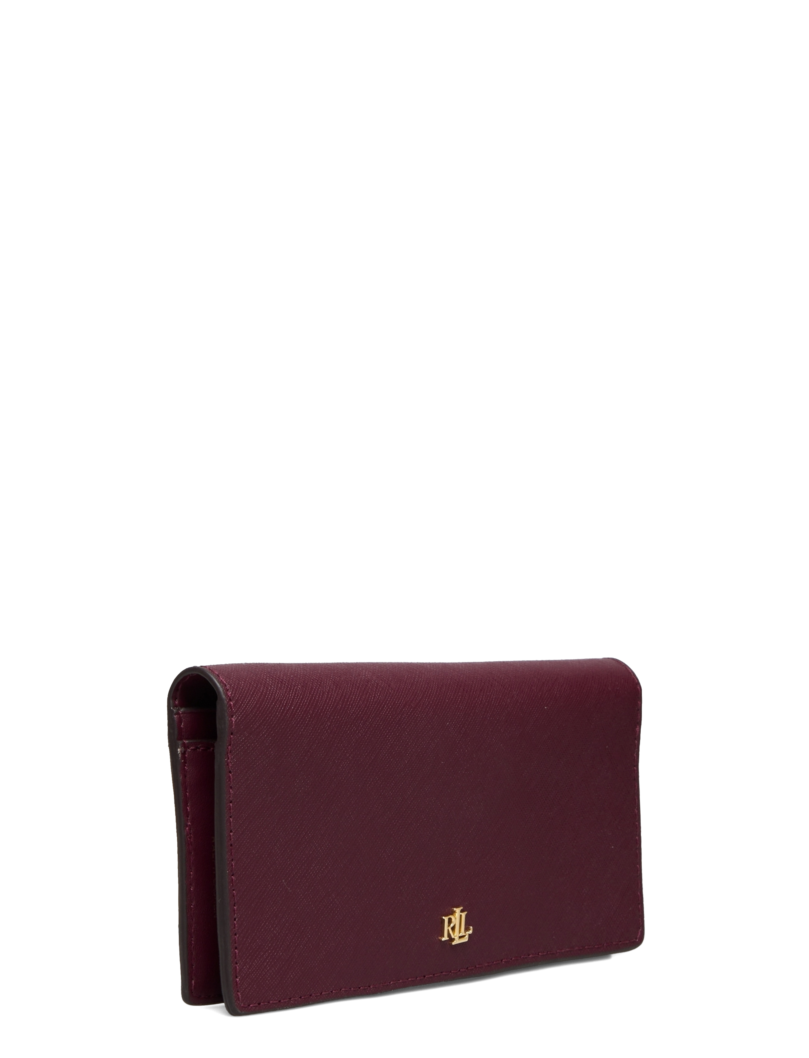 Lauren Ralph Lauren - Crosshatch Leather Slim Wallet - garnet - 2