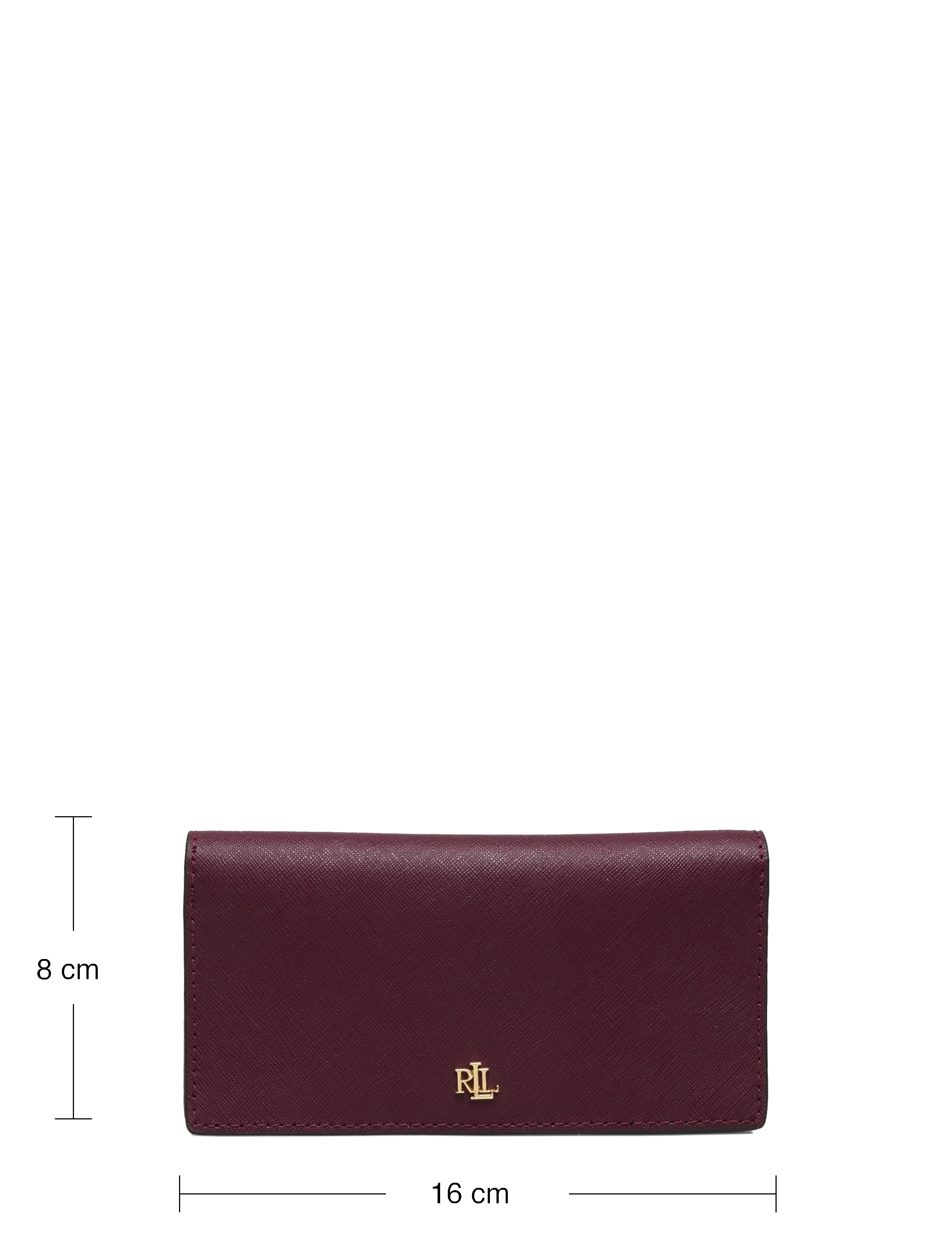 Lauren Ralph Lauren - Crosshatch Leather Slim Wallet - garnet - 4