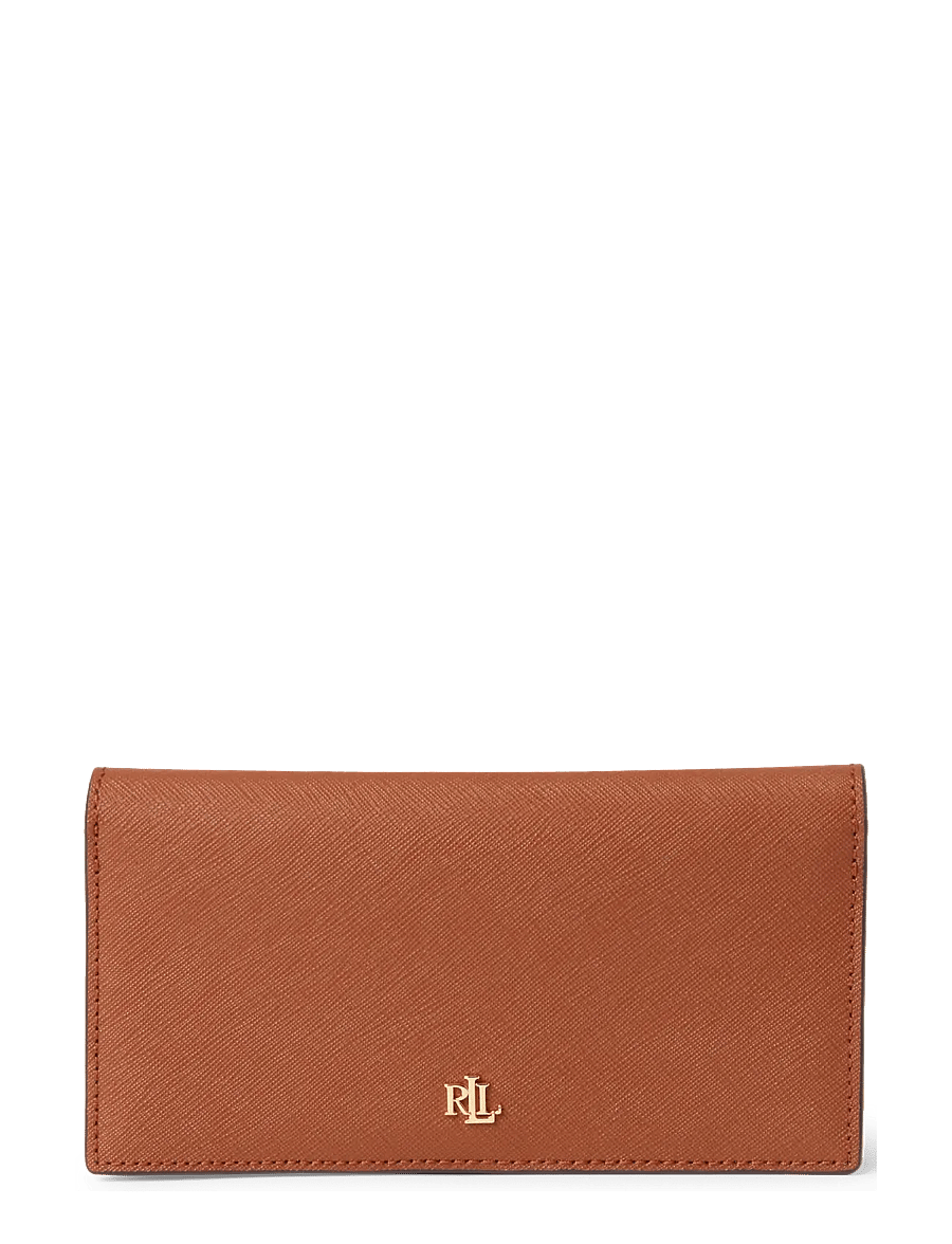Lauren Ralph Lauren - CROSSHATCH LEATHER-SLIM WALLET-WLT- - punge - lauren tan - 0