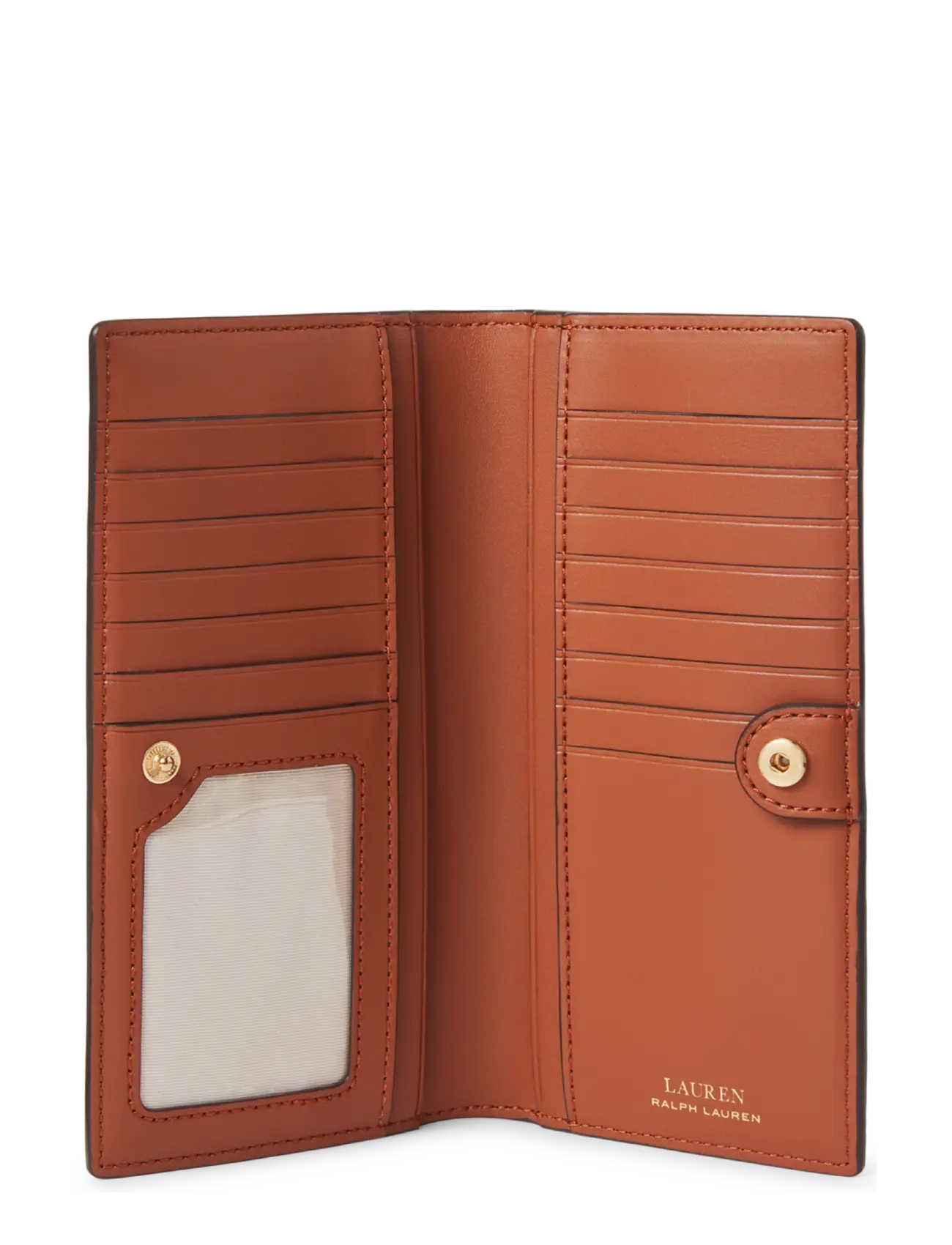 Lauren Ralph Lauren - CROSSHATCH LEATHER-SLIM WALLET-WLT- - punge - lauren tan - 2