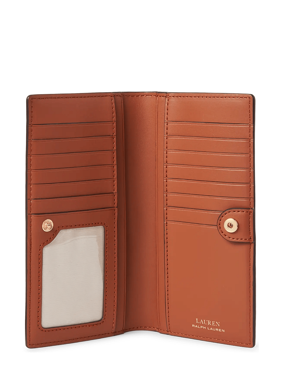 Lauren Ralph Lauren - CROSSHATCH LEATHER-SLIM WALLET-WLT- - punge - lauren tan - 2