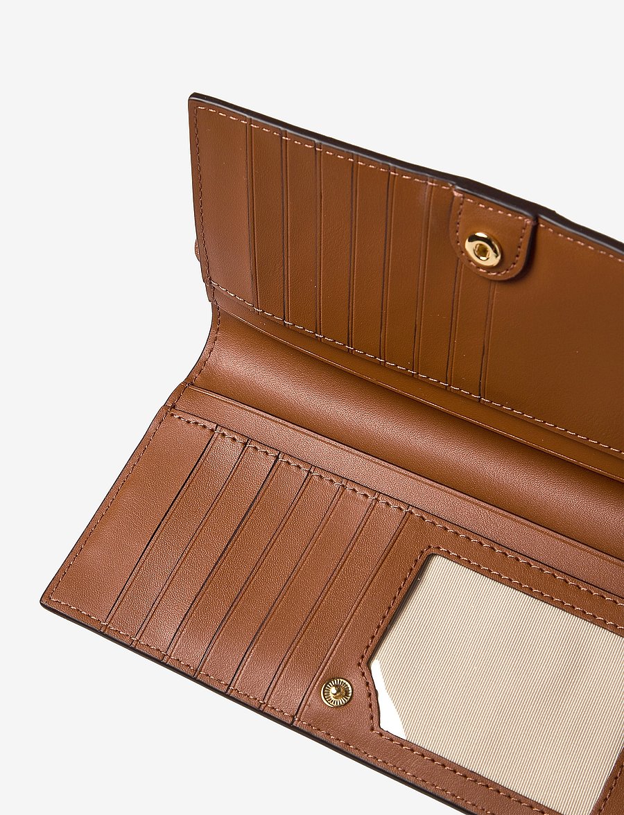 Lauren Ralph Lauren - CROSSHATCH LEATHER-SLIM WALLET-WLT- - portemonnaies - lauren tan - 3