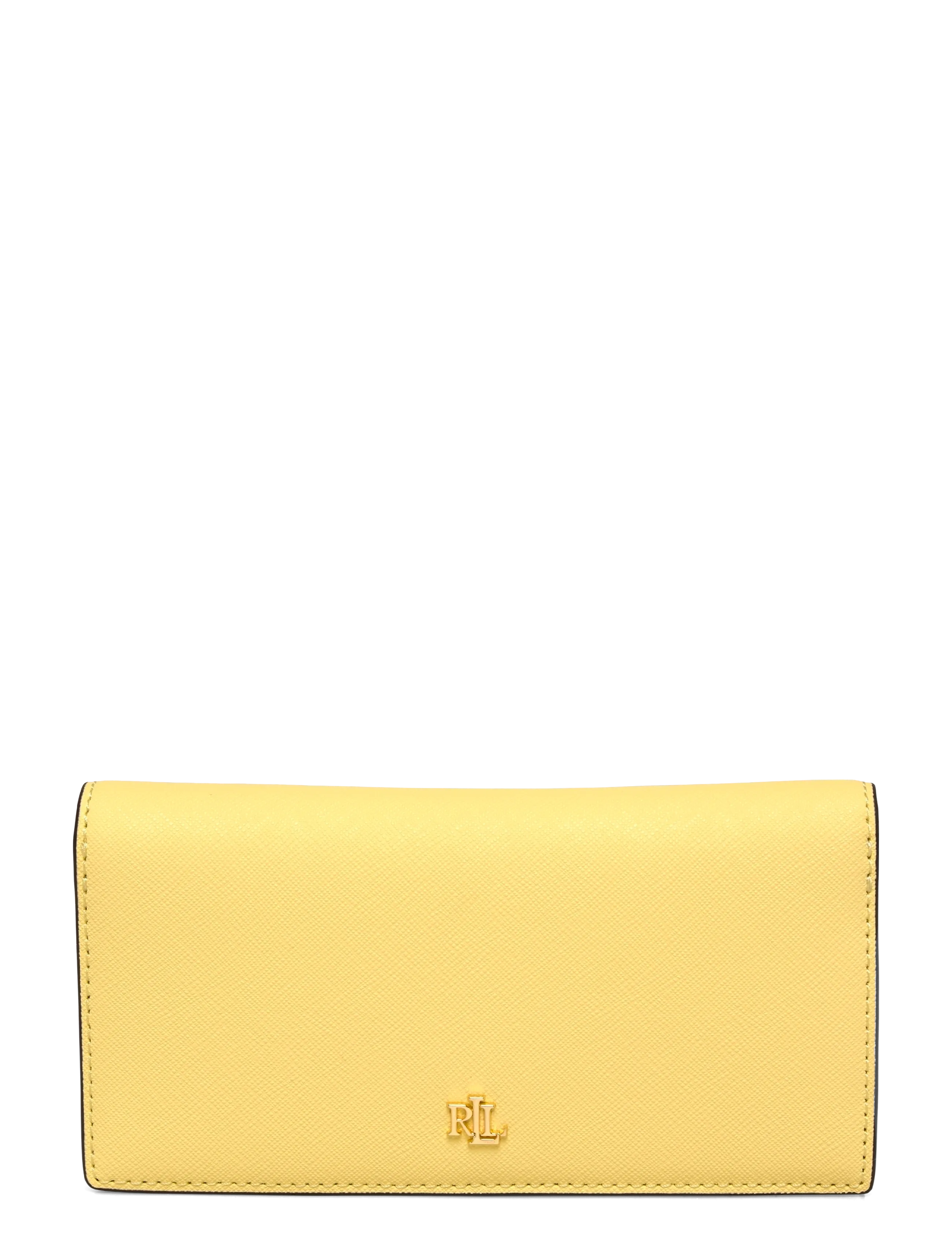 Lauren Ralph Lauren Crosshatch Leather Slim Wallet - Lauren Ralph Lauren - LEMON SORBET / yellow