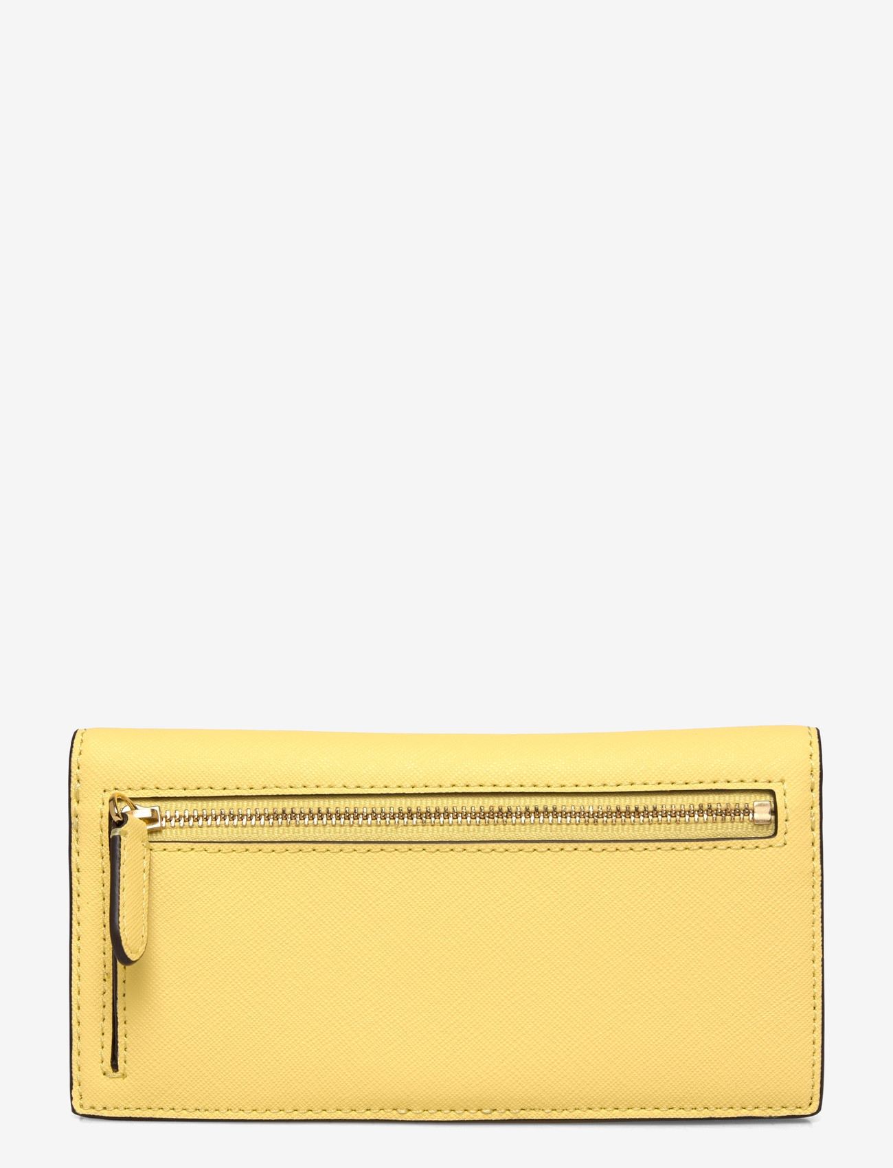 Lauren Ralph Lauren - Crosshatch Leather Slim Wallet - portfele - lemon sorbet - 1